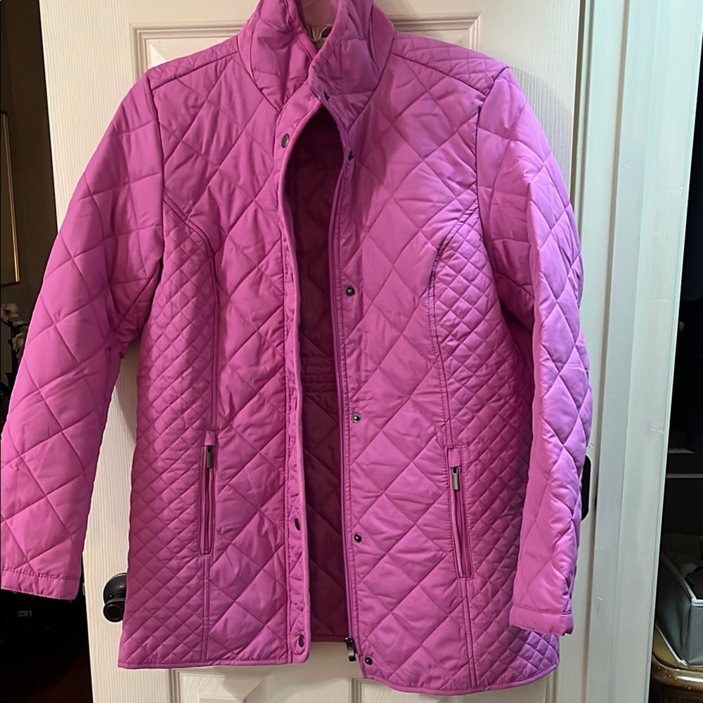 Vibrant Pink Quilted Puffer Jacket
